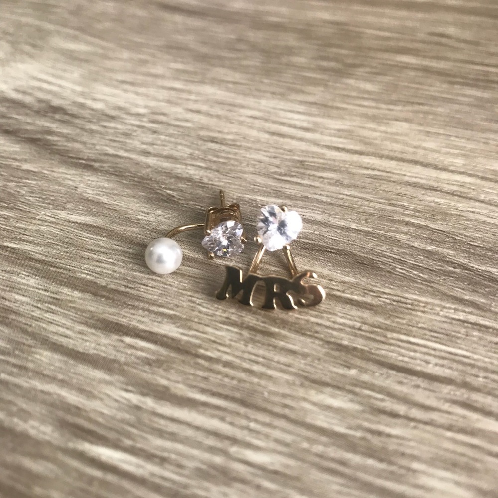 Betsey Johnson bridal earrings